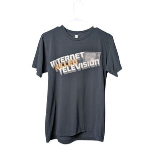 Internet Killed Television TV Graphic Black Tee Print Men's M Unisex Shirt EUC